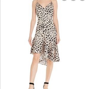 Aqua leopard print dress